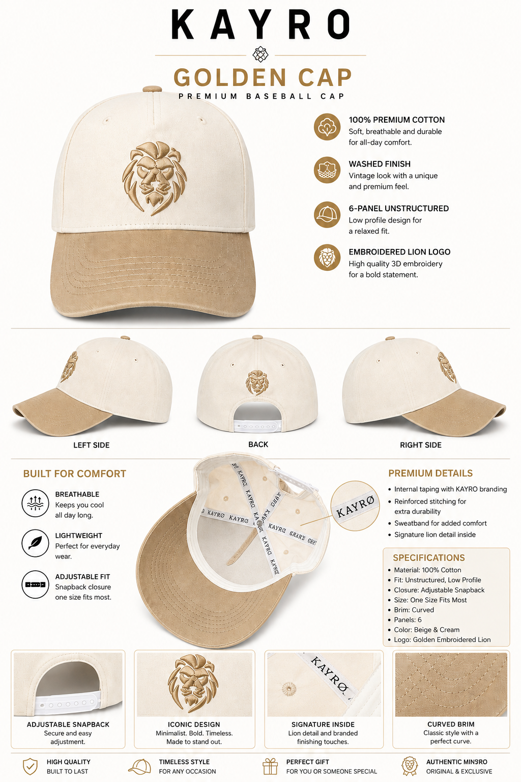 Gorra Golden